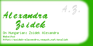 alexandra zsidek business card